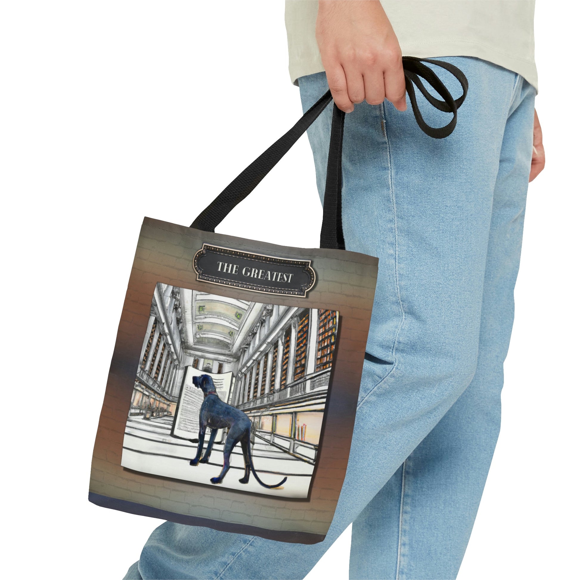 Great Dane Tote Bag, Modern Atlas Wanderlust