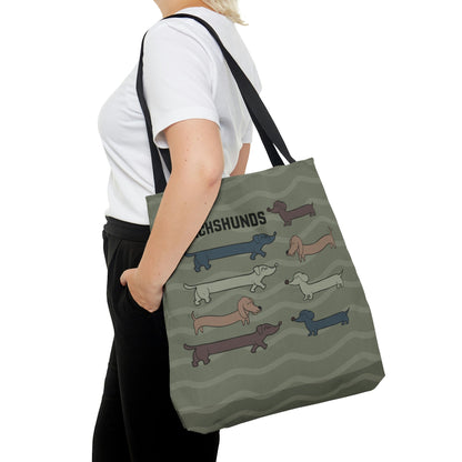 Dachshund Tote, Houndogs Atlas Wanderlust