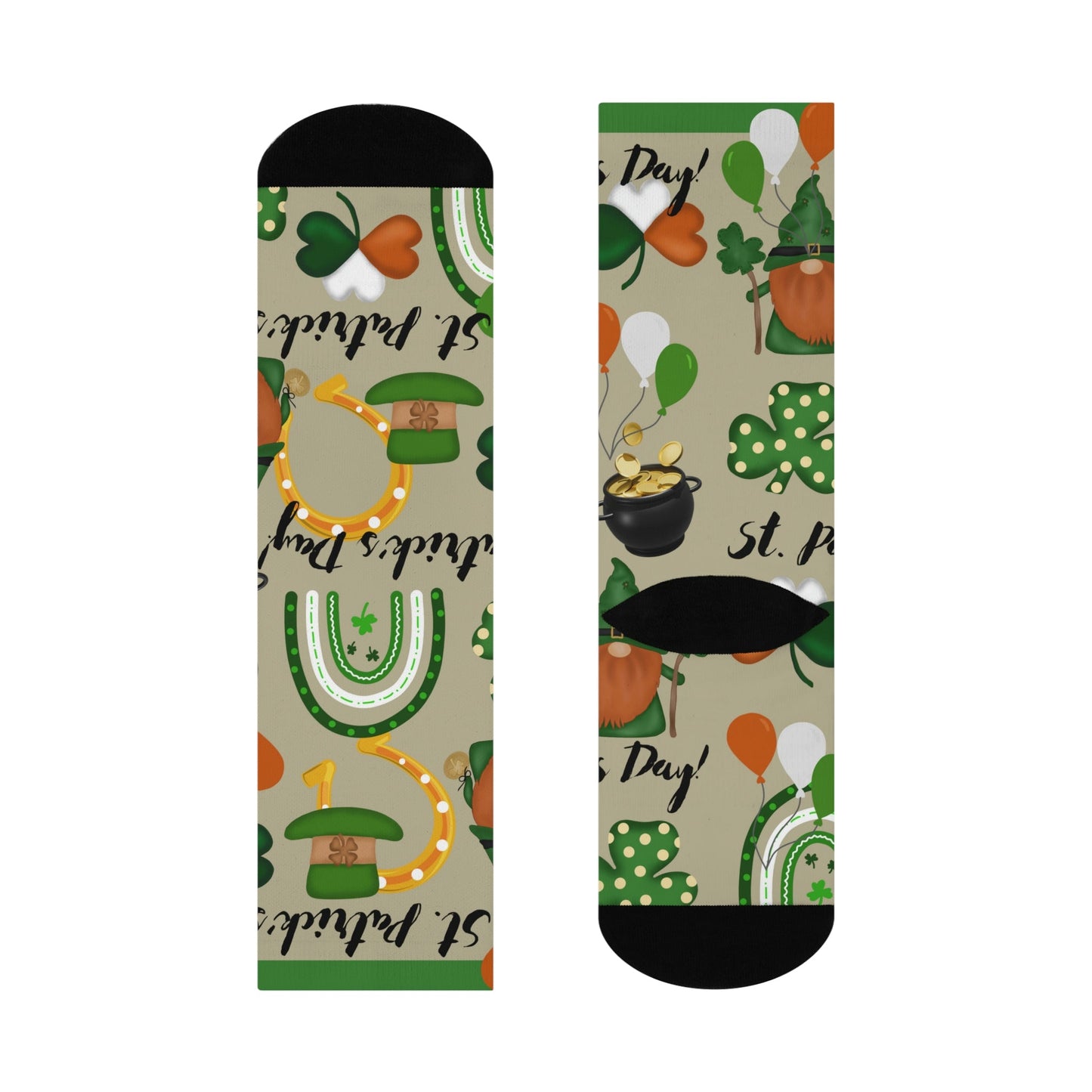 Ireland Socks St Patty’s Day Unisex Adult Stretchy Mid Calf Original Atlas Wanderlust