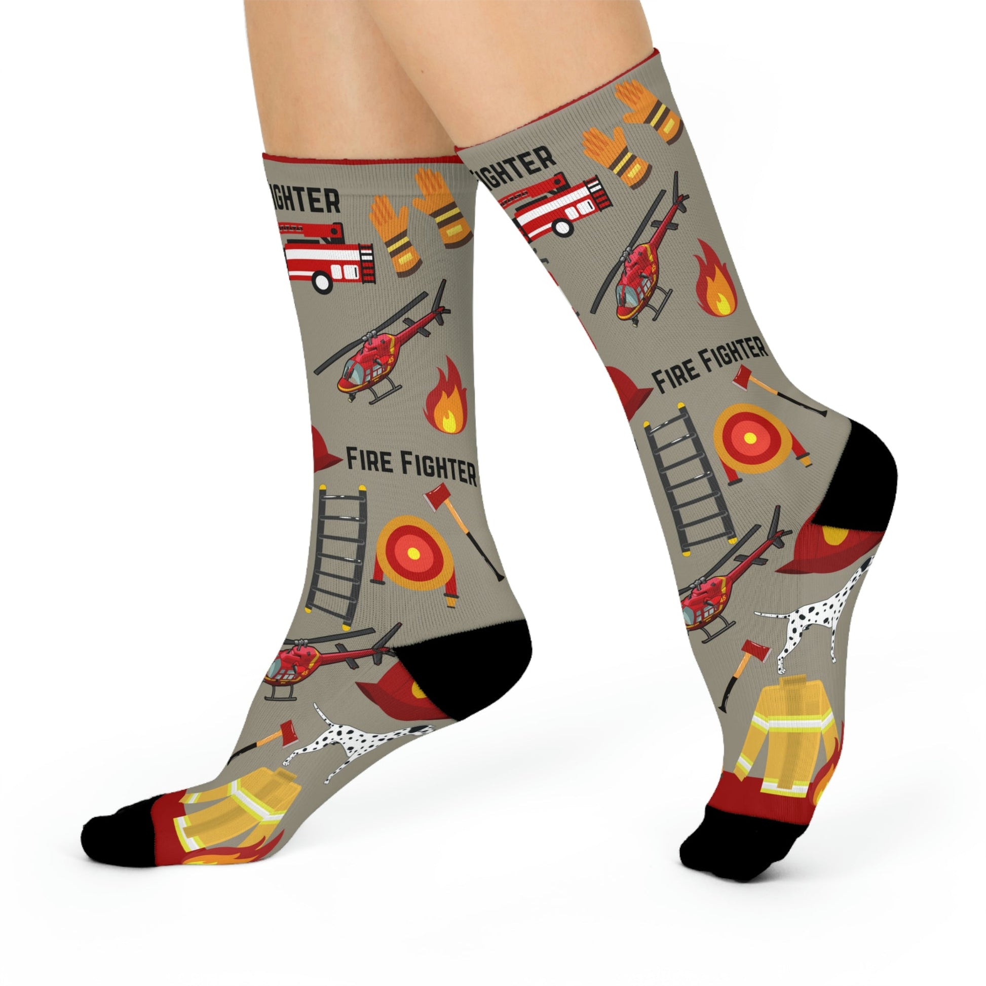 Firefighter Socks Unisex Adult Stretchy Mid Calf Original Atlas Wanderlust