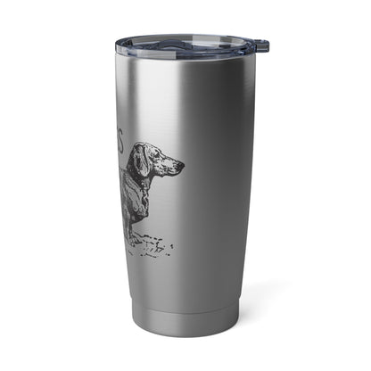Dachshund Tumbler – Bad Ass Line Art Dog Design Atlas Wanderlust