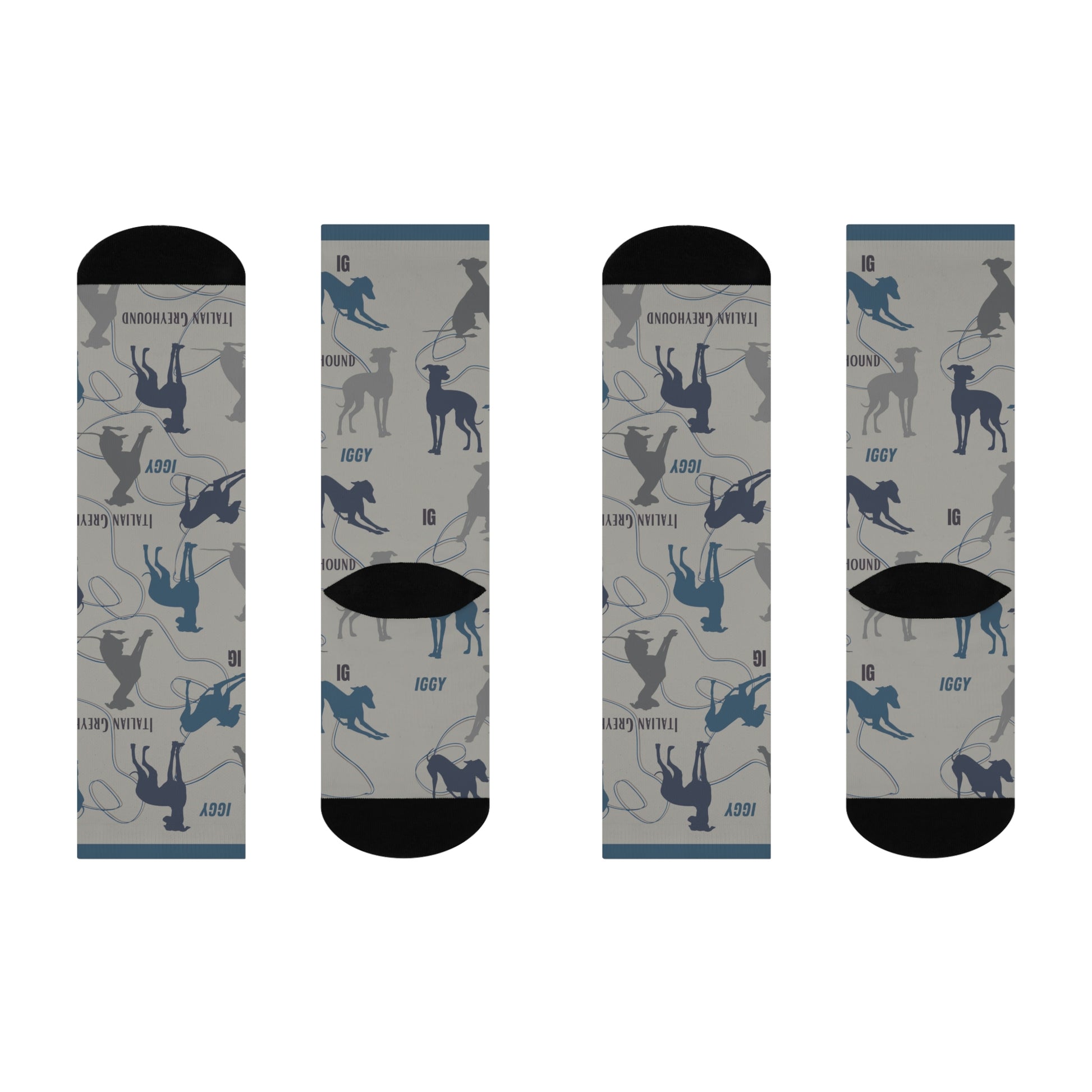 Italian Greyhound Crew Socks, Original, Trendy, IG, Iggy Men's Women's - The Dapper Dogg