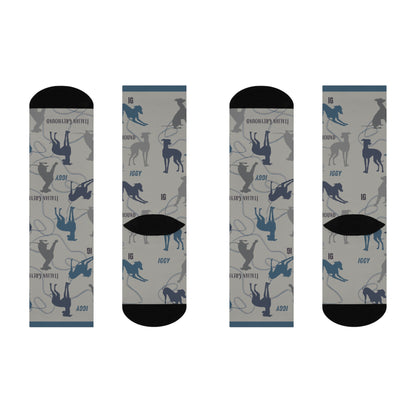 Italian Greyhound Crew Socks, Original, Trendy, IG, Iggy Men's Women's - The Dapper Dogg