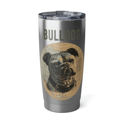 French Bulldog Tumbler, Old-World Map, 20 oz Stainless Steel Atlas Wanderlust