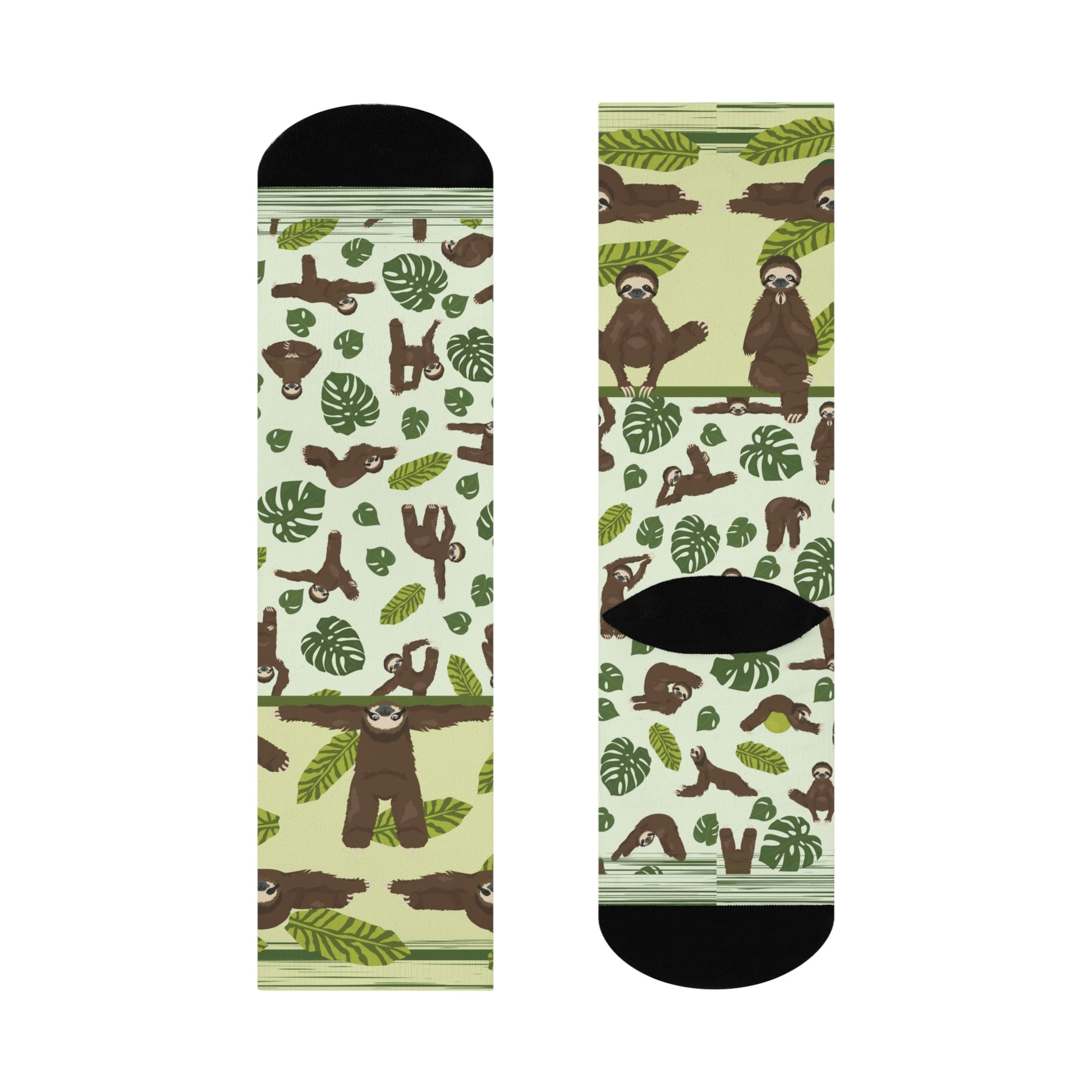 Sloths in Action= Slaction Socks! Unisex Adult Stretchy Mid Calf Original Atlas Wanderlust