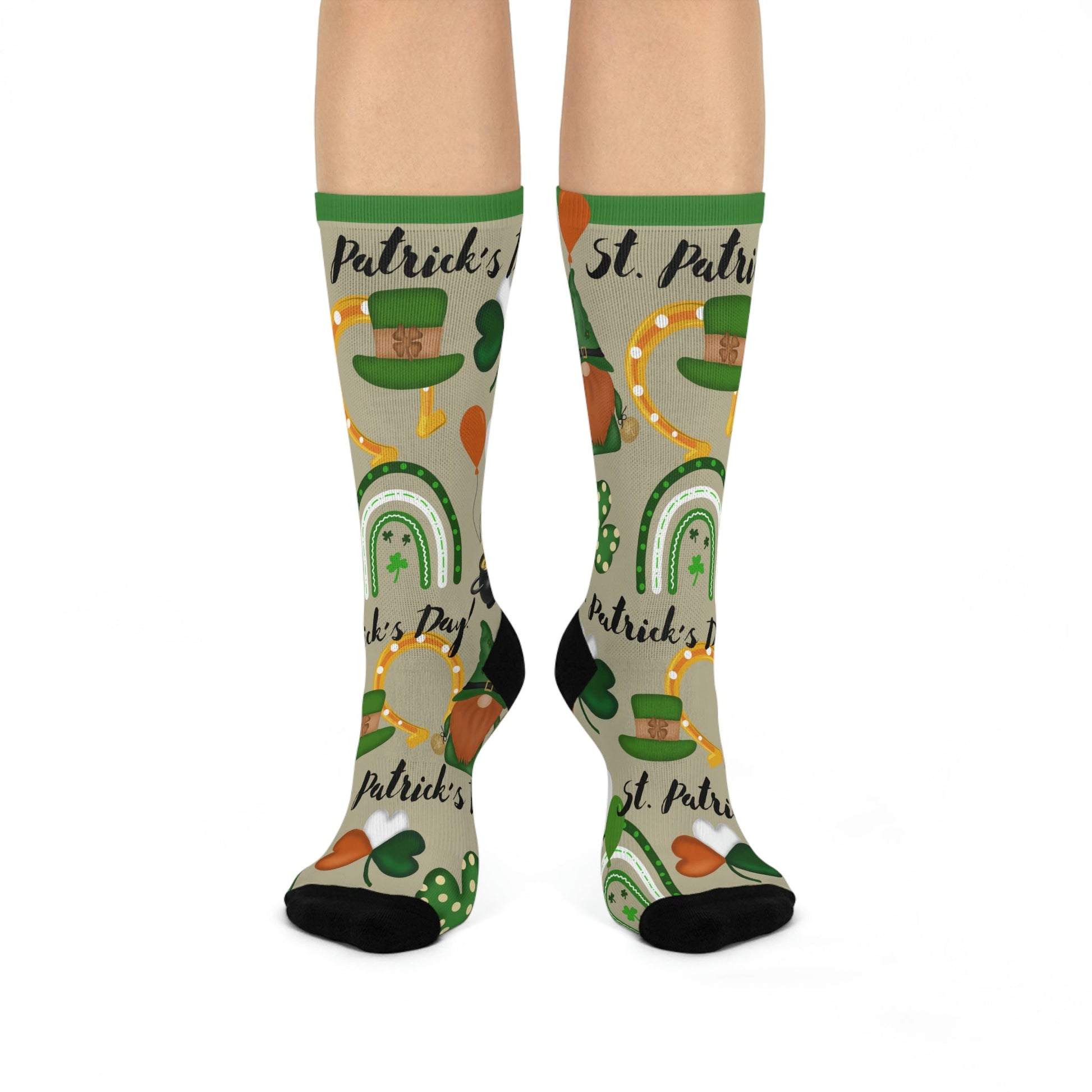 Ireland Socks St Patty’s Day Unisex Adult Stretchy Mid Calf Original Atlas Wanderlust
