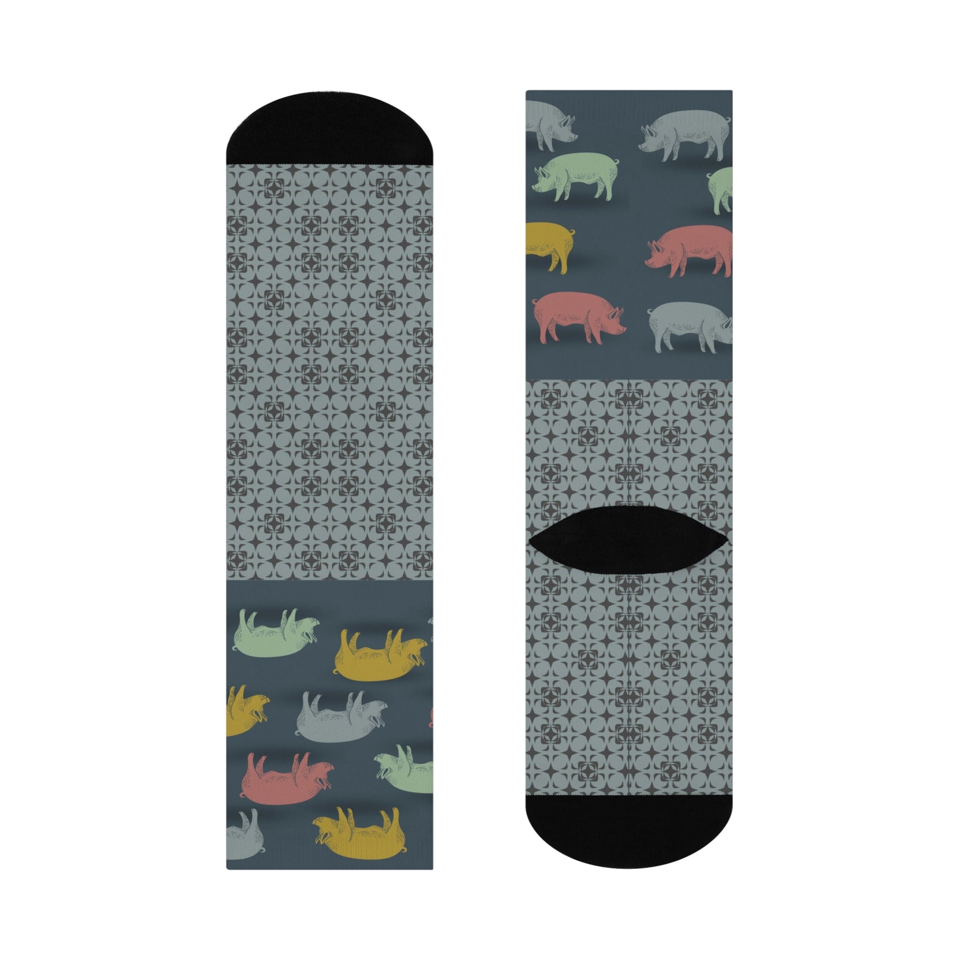 Pig Socks Unisex Adult Stretchy Mid Calf Original Atlas Wanderlust