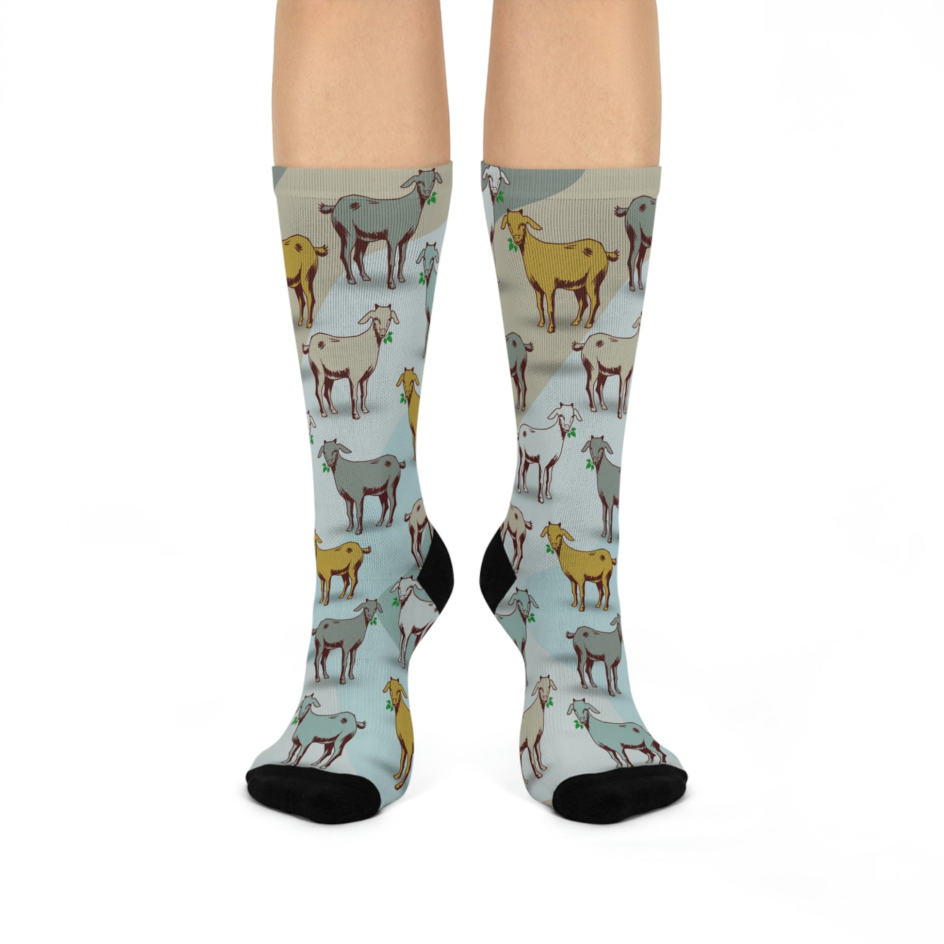 Goat Socks Boho Unisex Adult Stretchy Mid Calf Original Atlas Wanderlust
