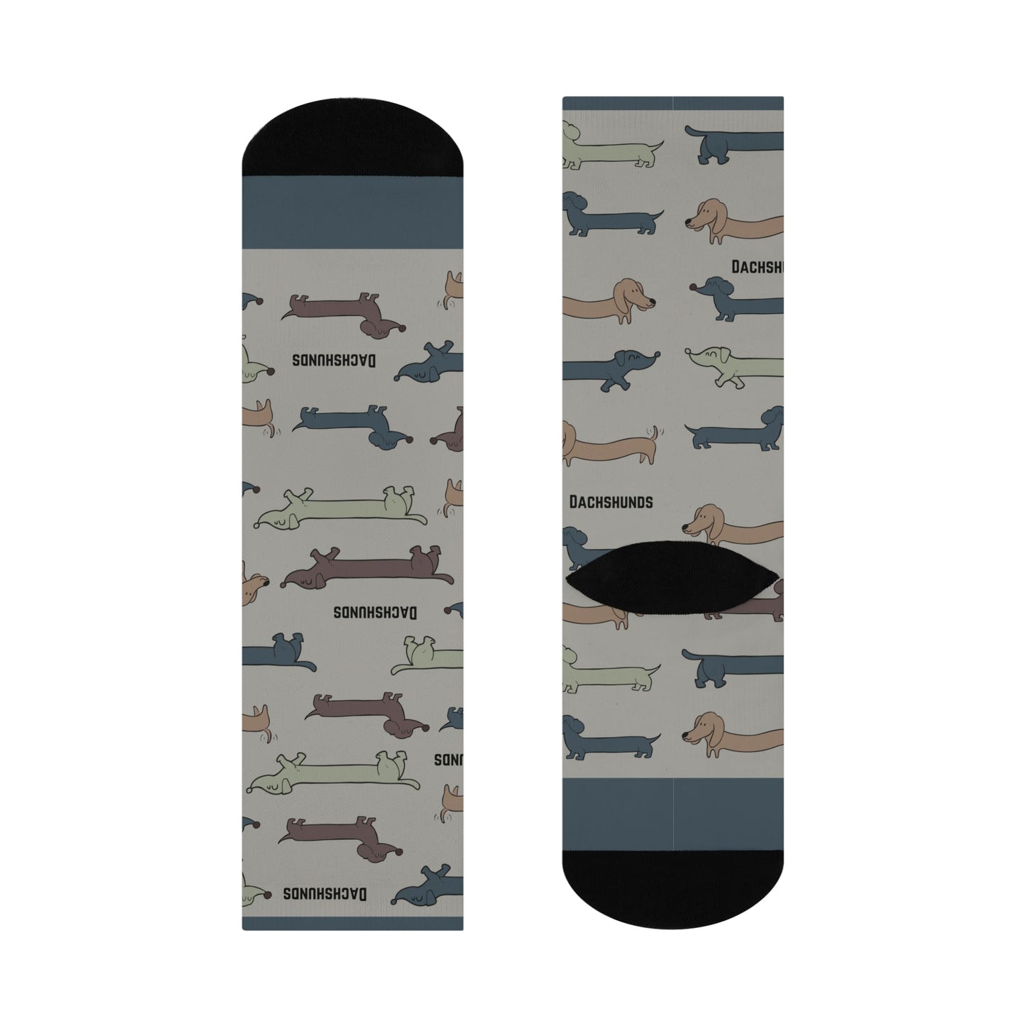 Dachshund Socks Griege Unisex Adult Stretchy Mid Calf Original Atlas Wanderlust