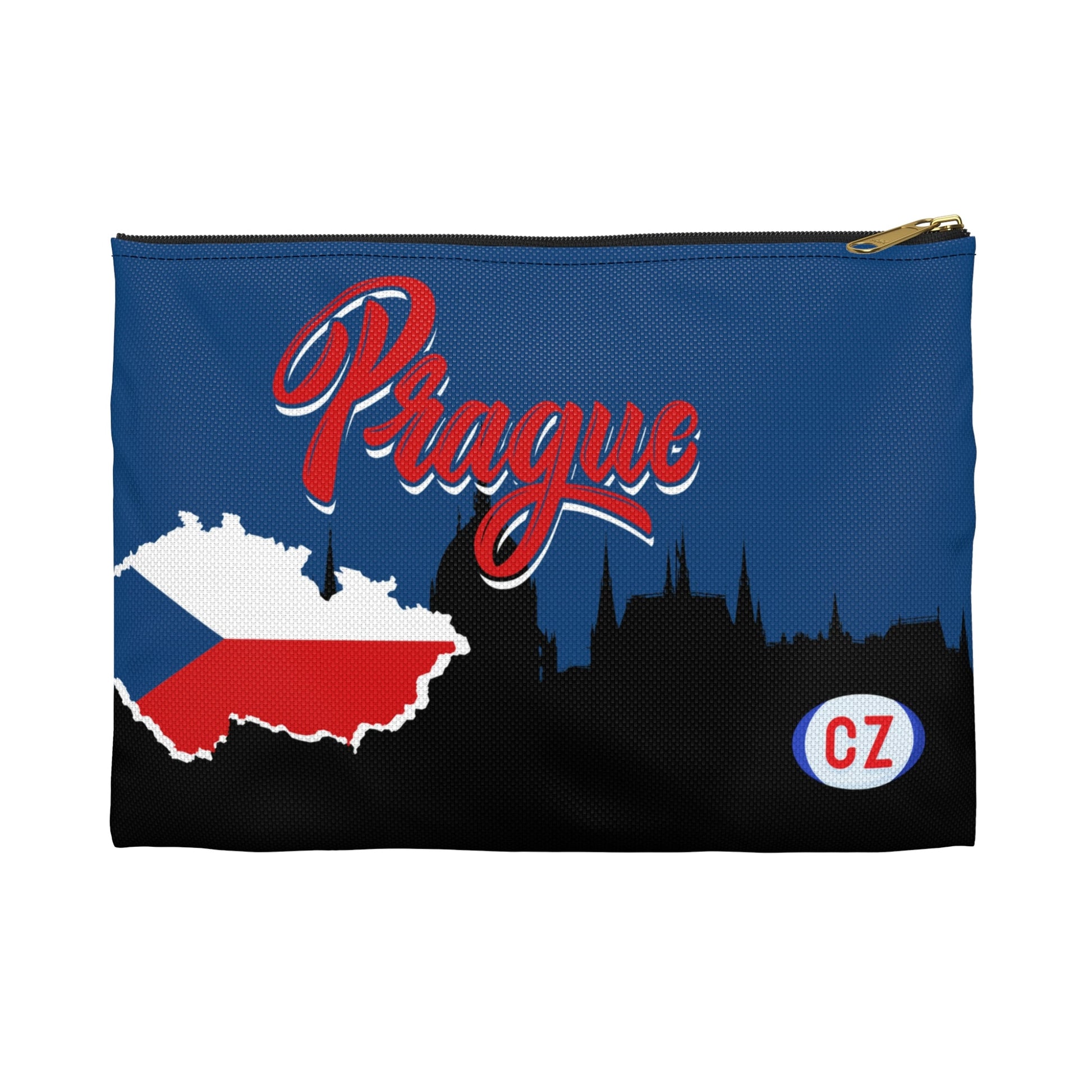 Prague, Czech Republic Accessory Pouch Czechia Bag Atlas Wanderlust