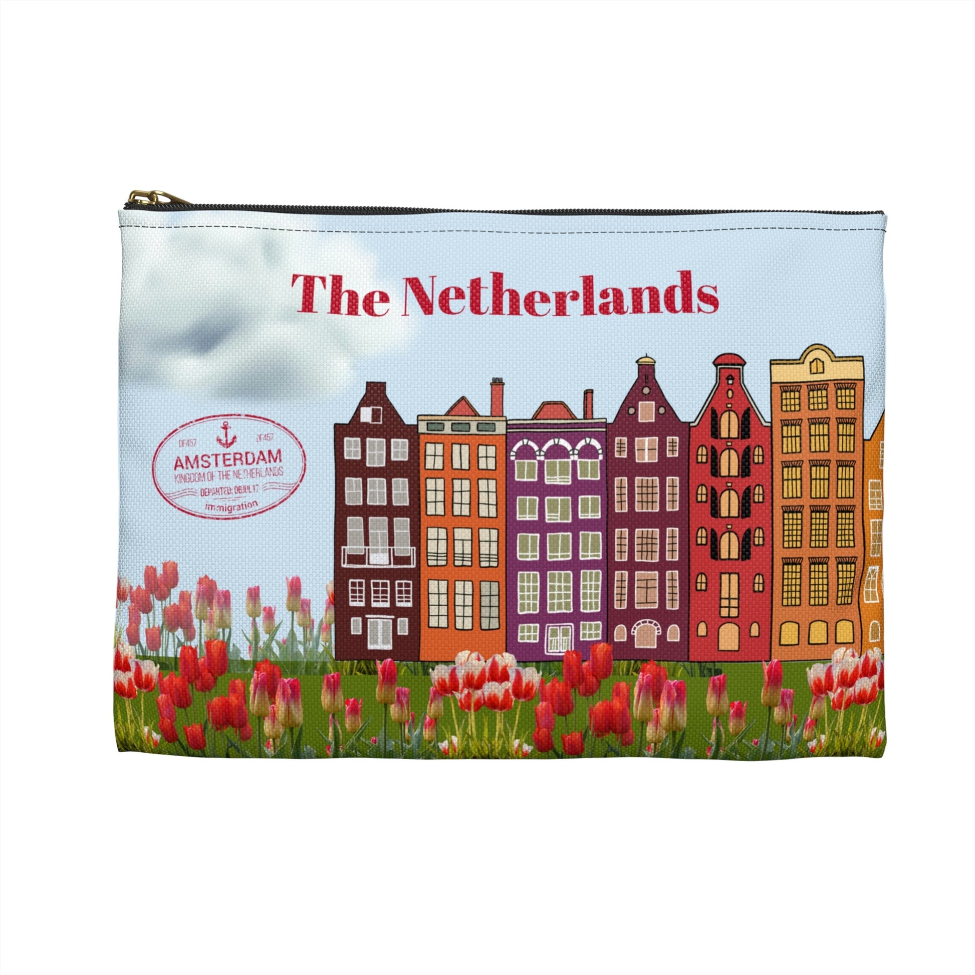 The Netherlands Accessory Pouch, Windmill Bag Atlas Wanderlust