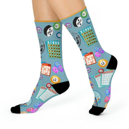 Bingo Socks Game Fun Unisex Adult Stretchy Mid Calf Original Atlas Wanderlust