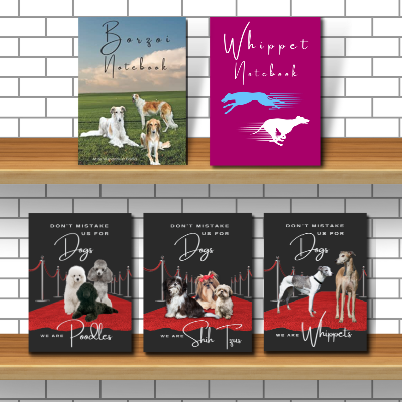 Borzoi Notebook Planner, to-do list, dog journal, notes 6x9, 120 pages, paperback - The Dapper Dogg