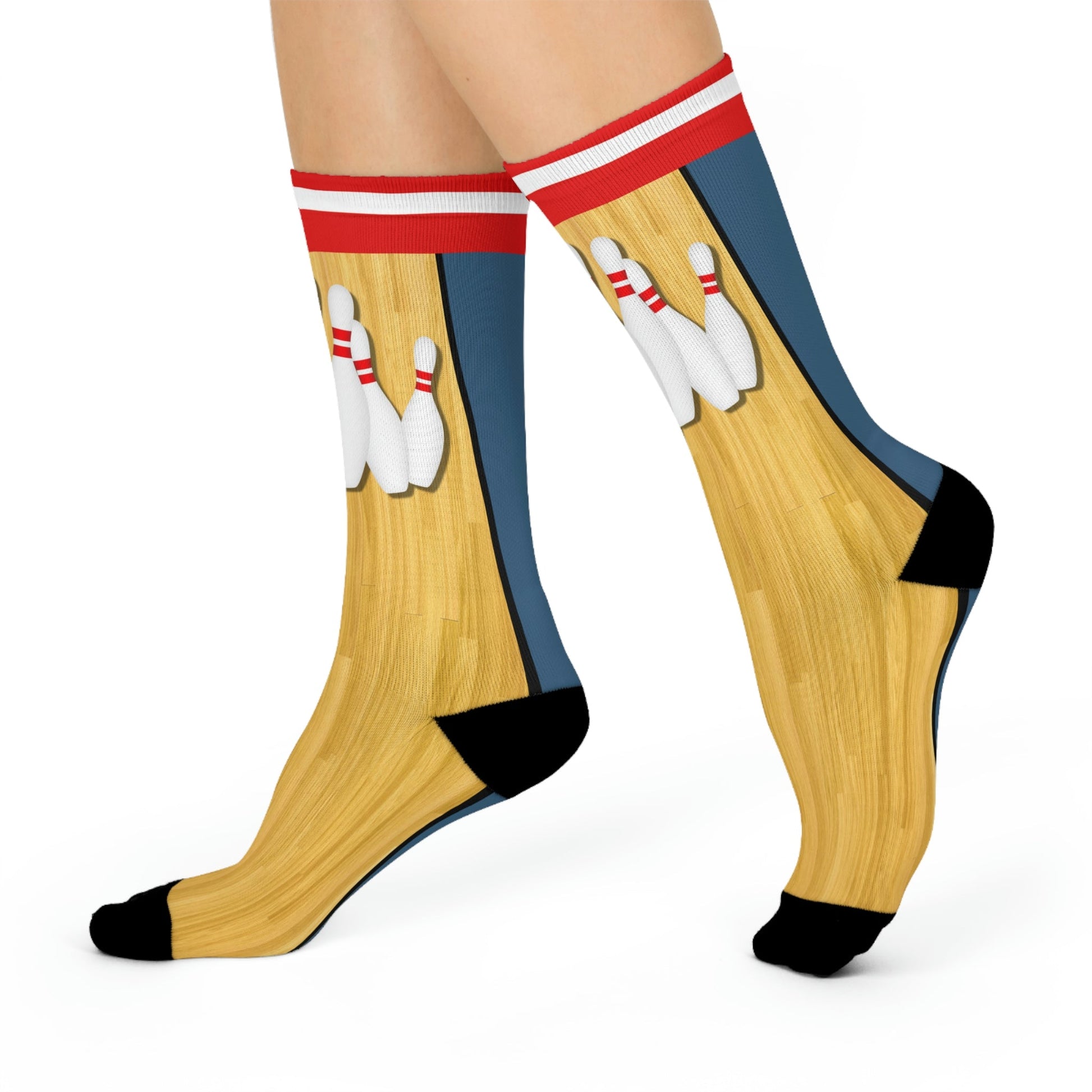 Bowling Socks Strike! Unisex Adult Stretchy Mid Calf Original Atlas Wanderlust