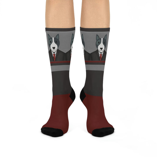 Bull Terrier Socks Well Suited Unisex Adult Stretchy Mid Calf Original Atlas Wanderlust