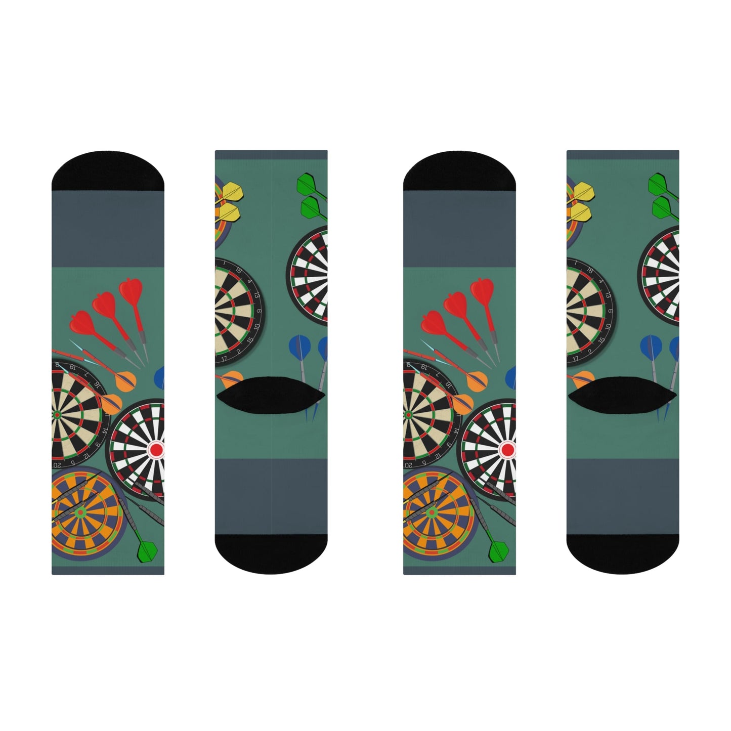 Dart Board Socks Unisex Adult Stretchy Mid Calf Original Atlas Wanderlust