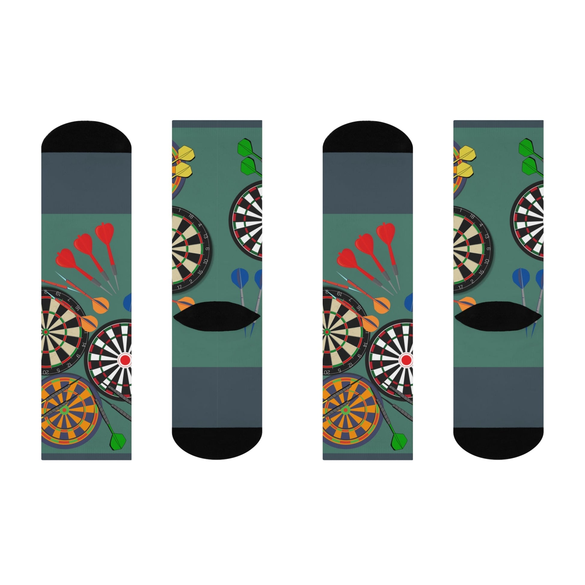 Dart Board Socks Unisex Adult Stretchy Mid Calf Original Atlas Wanderlust