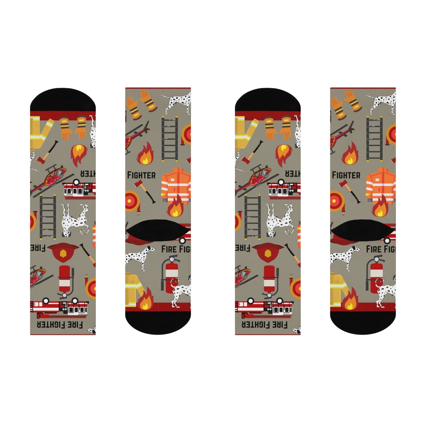 Firefighter Socks Unisex Adult Stretchy Mid Calf Original Atlas Wanderlust