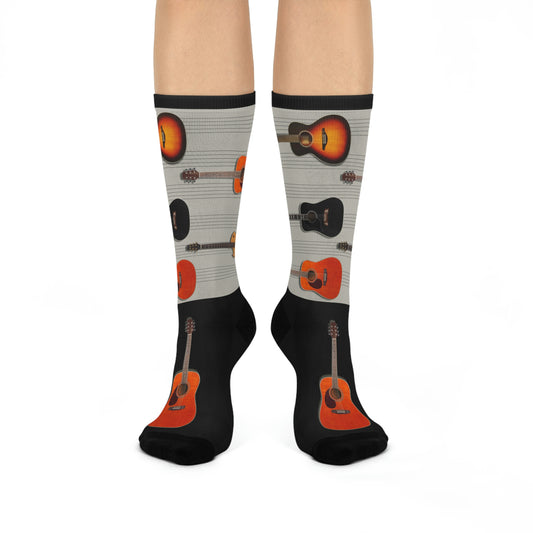 Front Sock with wooden acoustic guitars