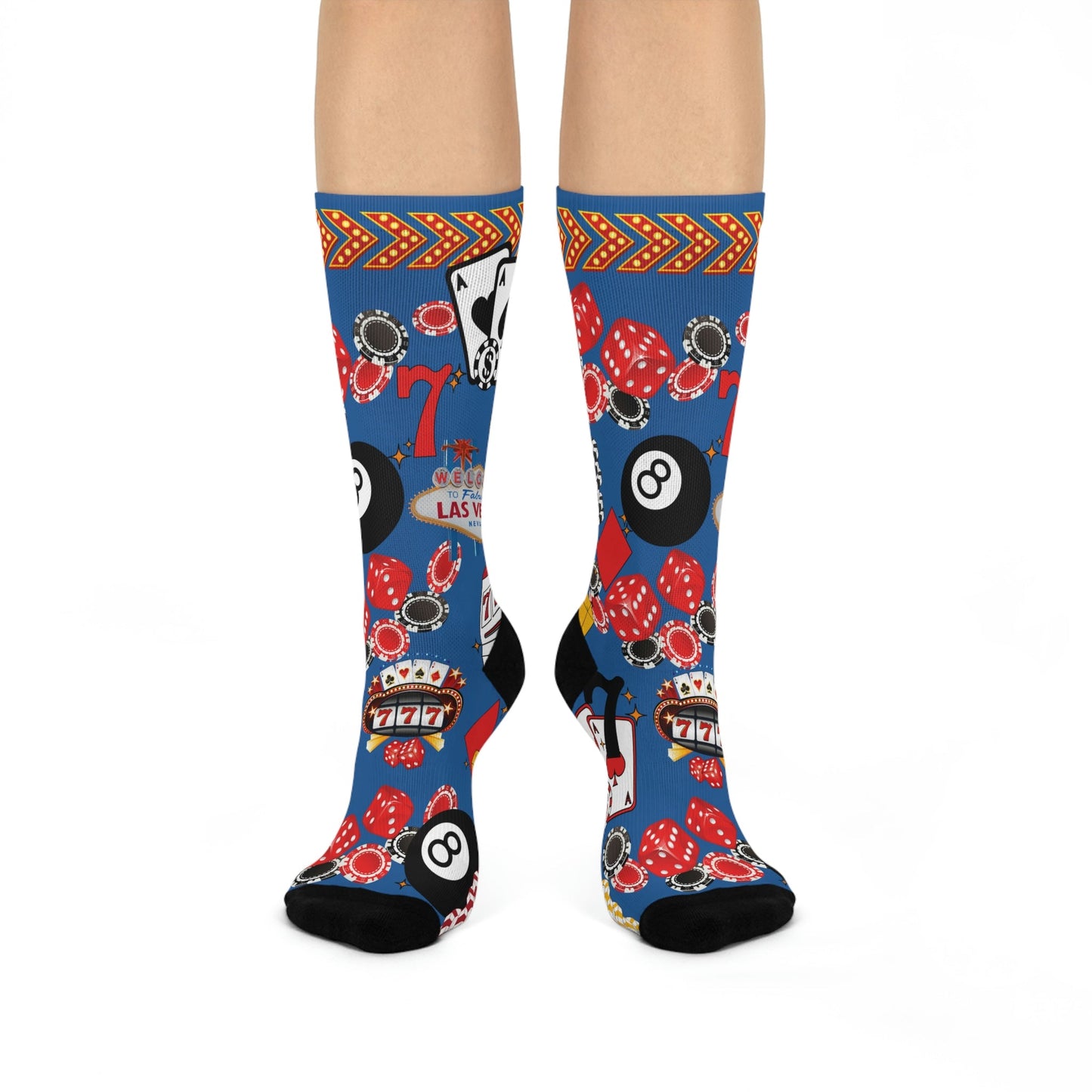 Las Vegas Socks Casino Unisex Adult Stretchy Mid Calf Original Atlas Wanderlust