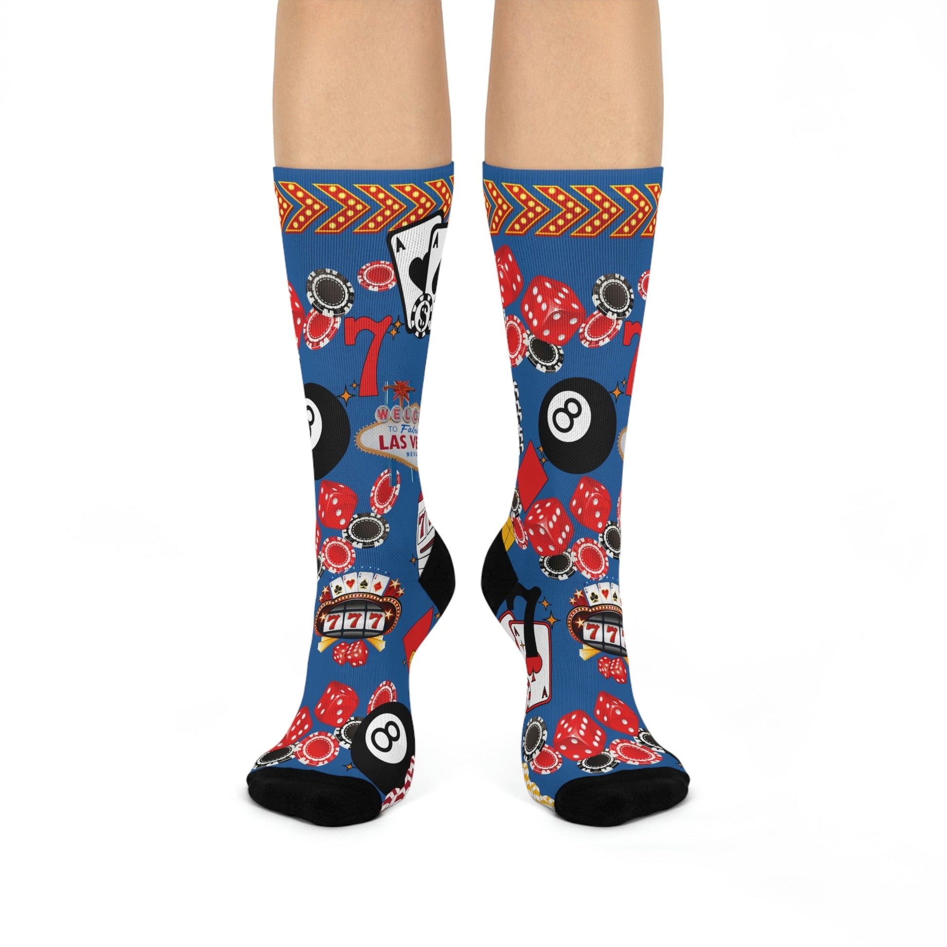 Las Vegas Socks Casino Unisex Adult Stretchy Mid Calf Original Atlas Wanderlust