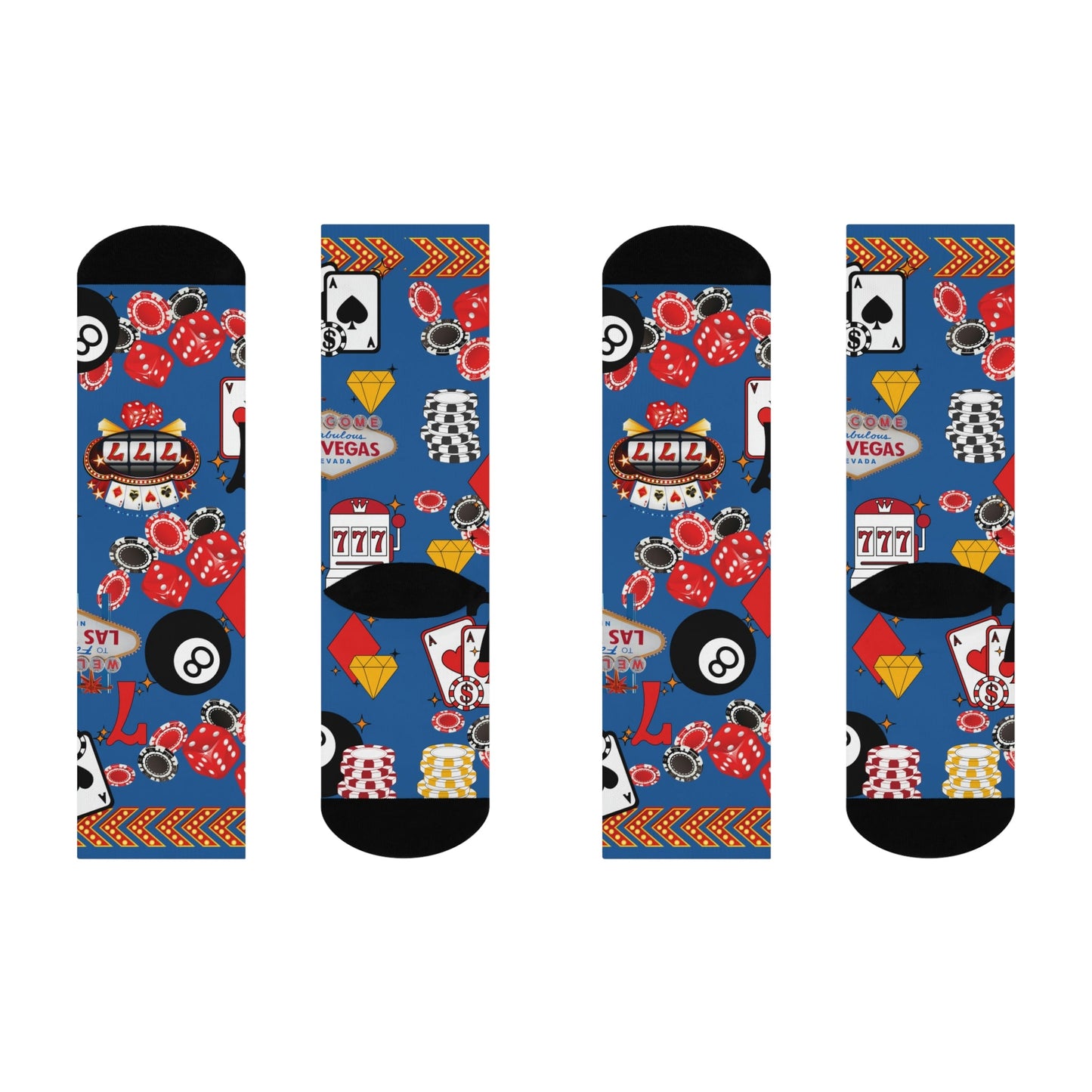 Las Vegas Socks Casino Unisex Adult Stretchy Mid Calf Original Atlas Wanderlust