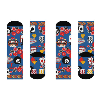 Las Vegas Socks Casino Unisex Adult Stretchy Mid Calf Original Atlas Wanderlust