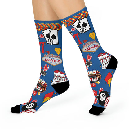 Las Vegas Socks Casino Unisex Adult Stretchy Mid Calf Original Atlas Wanderlust