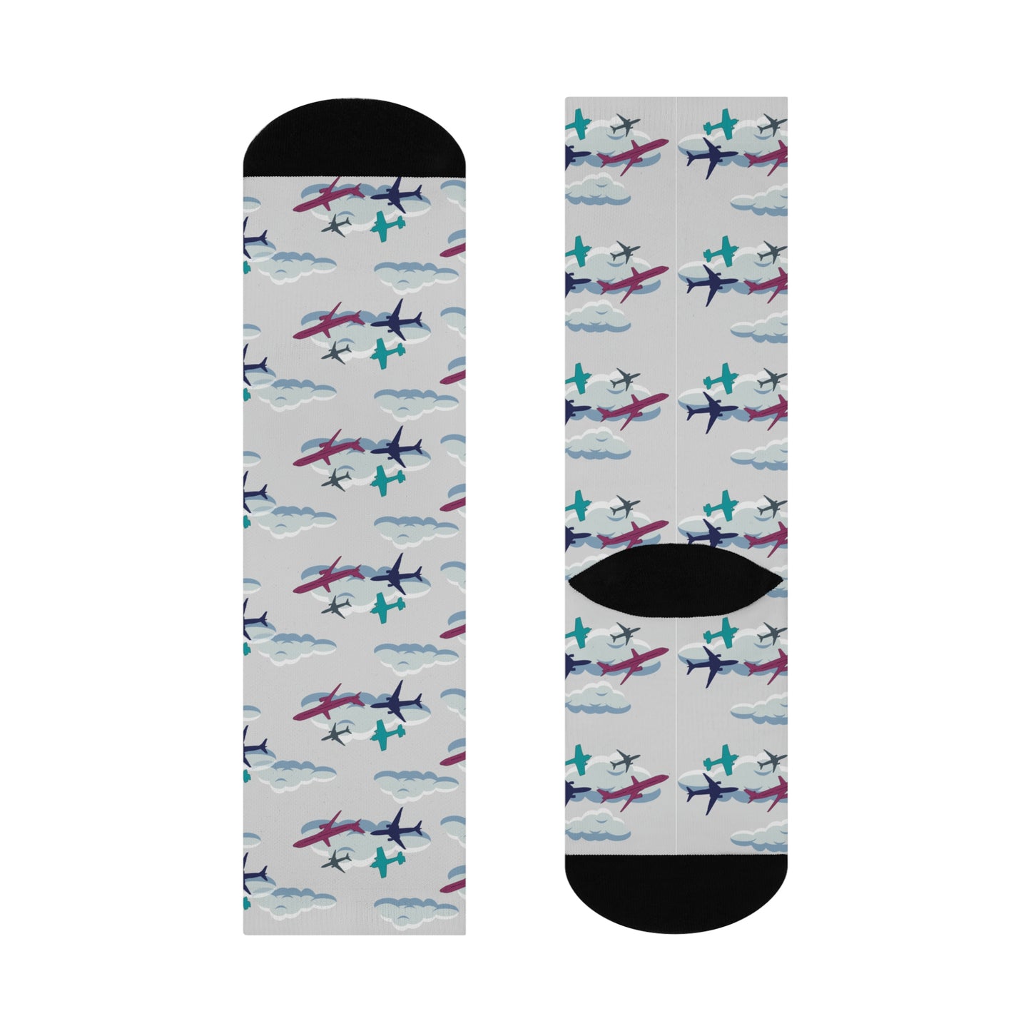Unique Airplane Pattern Socks