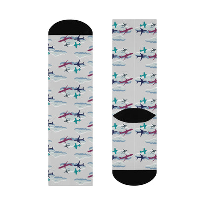 Unique Airplane Pattern Socks