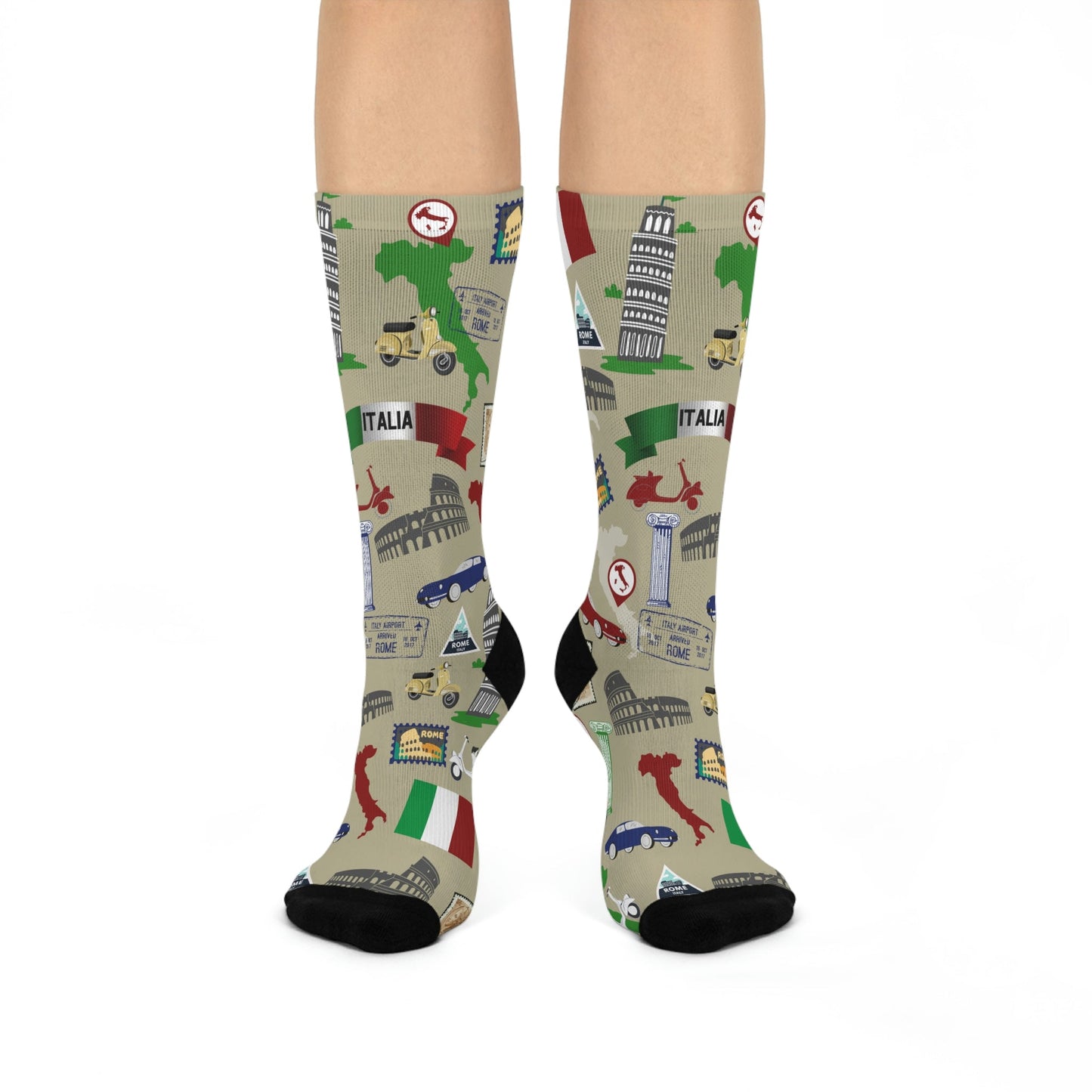 Italy Socks – Italia Travel Crew Socks Inspired by Culture, Architecture & Lifestyle Atlas Wanderlust