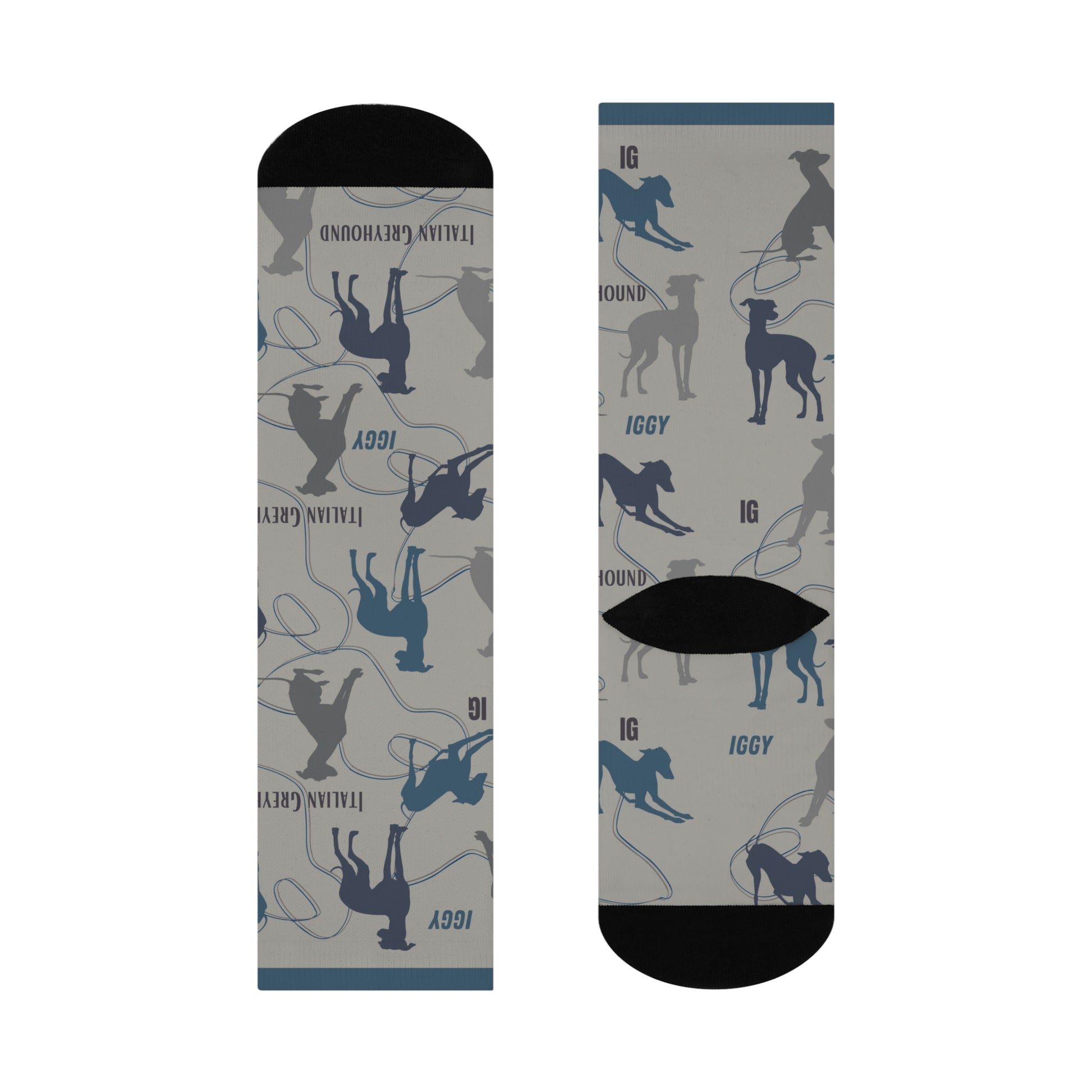 Italian Greyhound Crew Socks, Original, Trendy, IG, Iggy Men's Women's - The Dapper Dogg