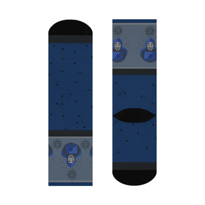 Hacker Socks Cyber Attack Unisex Adult Stretchy Mid Calf Original Atlas Wanderlust