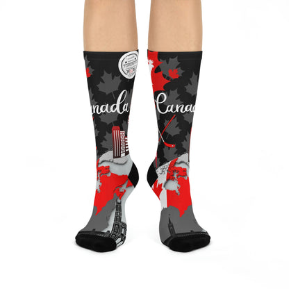 Canada Socks Unisex Adult Stretchy Mid Calf Original Atlas Wanderlust