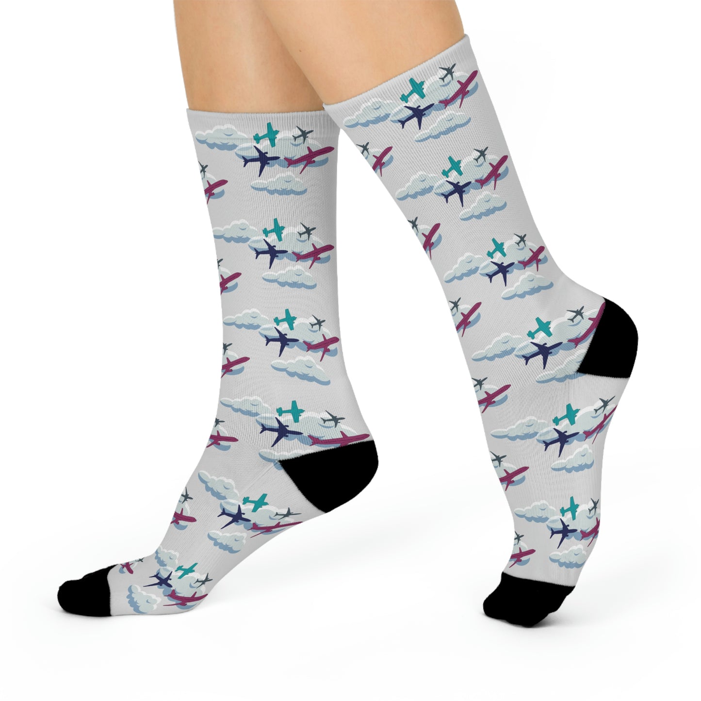 Travel Themed Crew Socks