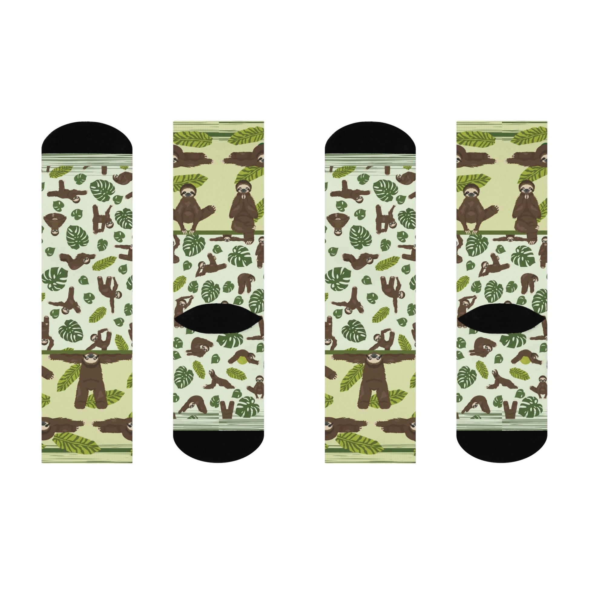 Sloths in Action= Slaction Socks! Unisex Adult Stretchy Mid Calf Original Atlas Wanderlust