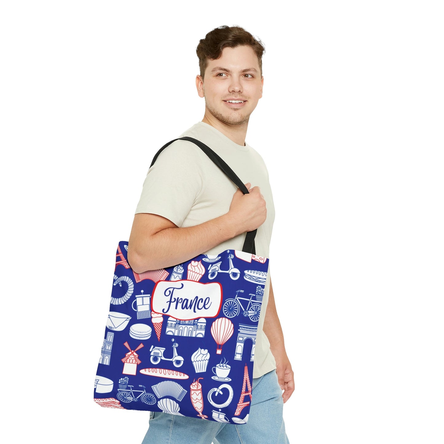 French Tote, Bon Jour Atlas Wanderlust