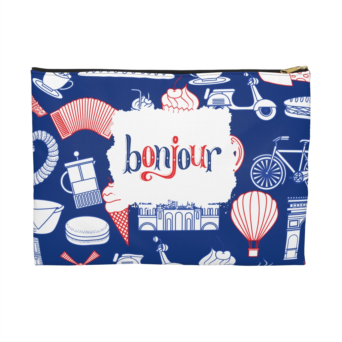 French Accessory Pouch, Bonjour Bag Atlas Wanderlust