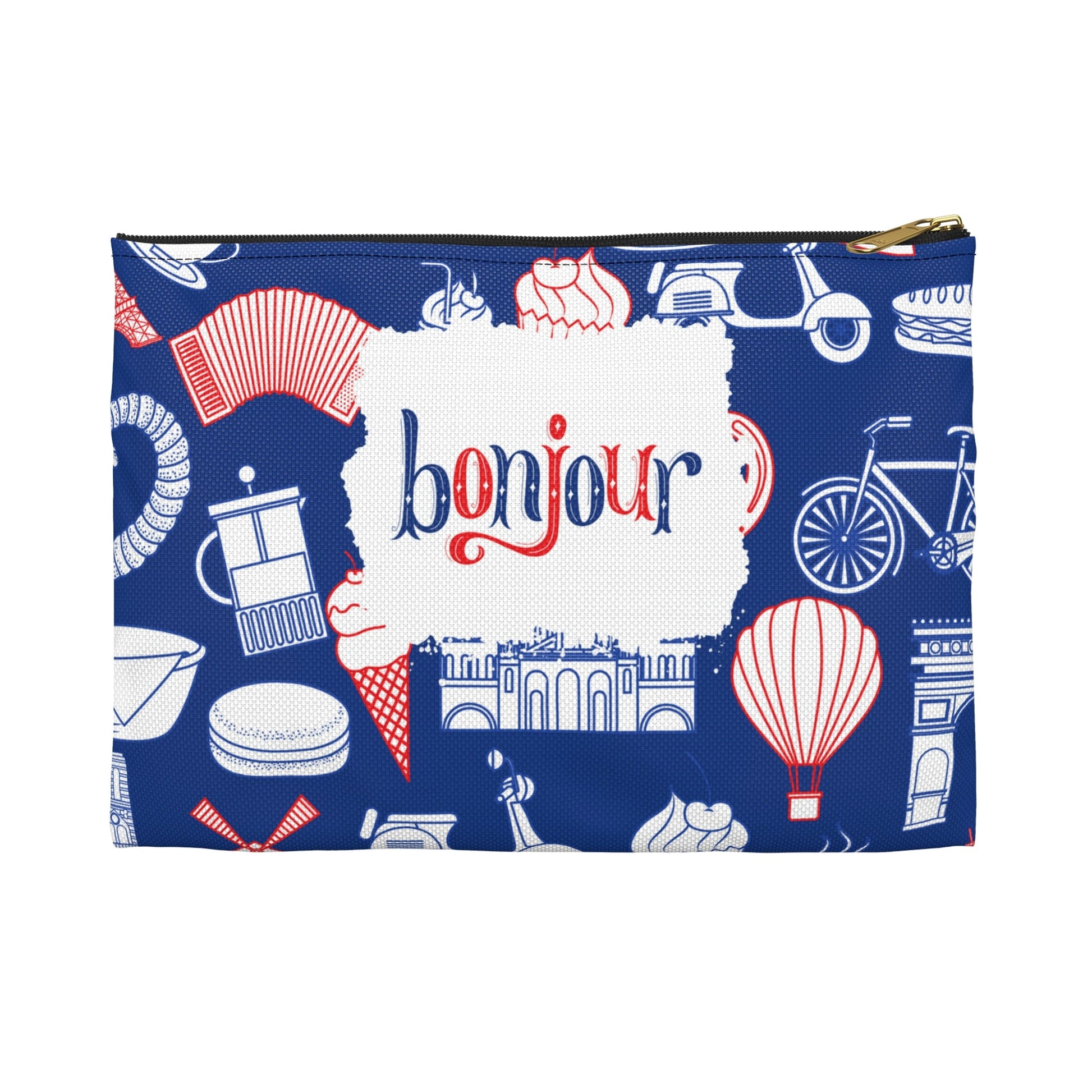 French Accessory Pouch, Bonjour Bag Atlas Wanderlust