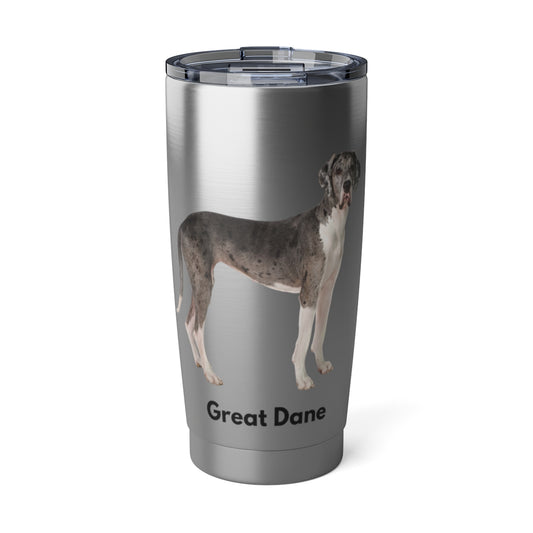 Great Dane 20 oz tumbler, stainless steel, practical drink carrier, fits in car drink holder - The Dapper Dogg