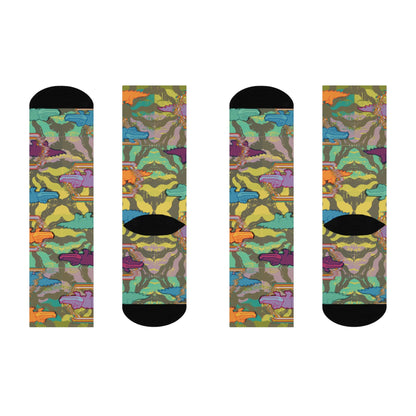 King Gizzard & the Lizard Wizard Psychedelic Socks 2 Unisex Adult Stretchy Mid Calf Original Atlas Wanderlust
