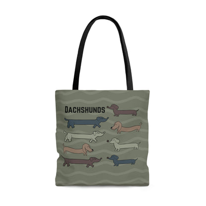 Dachshund Tote, Houndogs Atlas Wanderlust