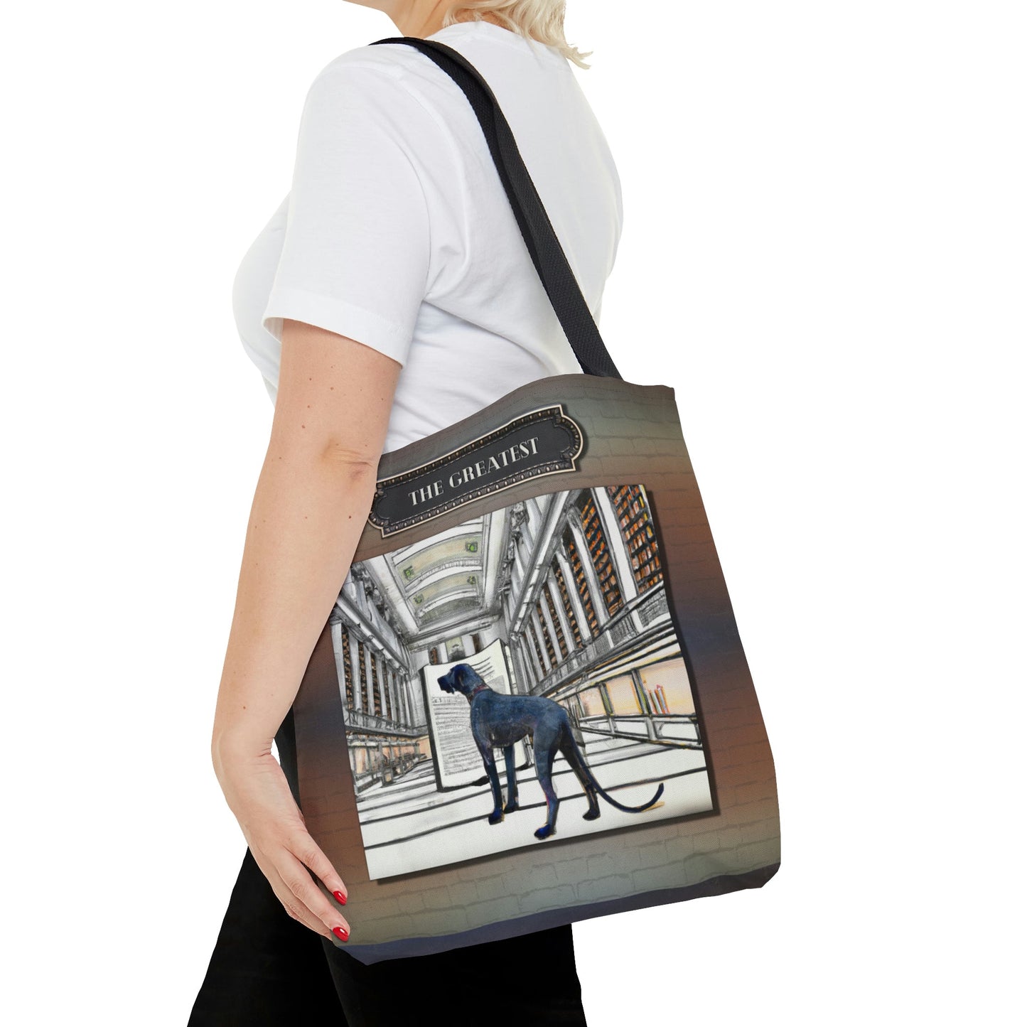 Great Dane Tote Bag, Modern Atlas Wanderlust